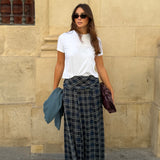 FALDA CUADROS LUREX AZUL