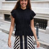 BLUSA FRUNCES NEGRA