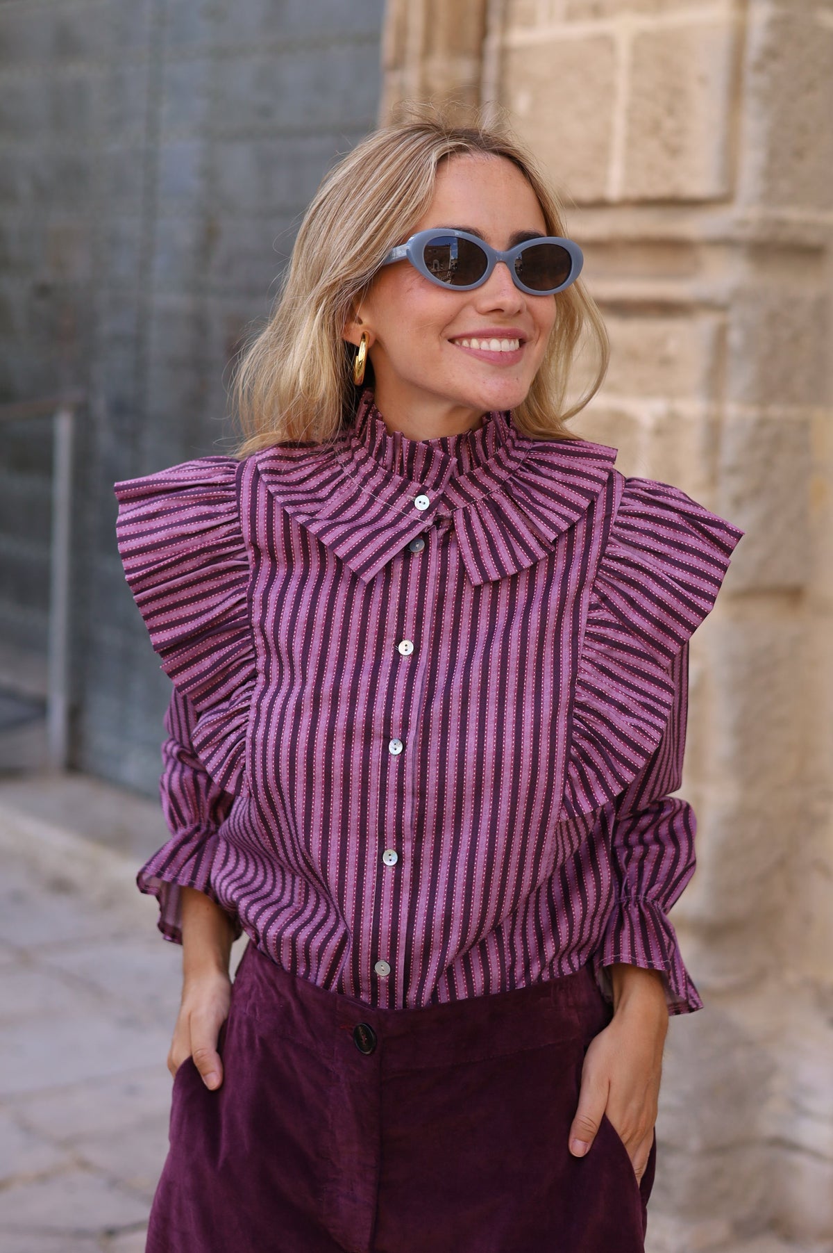 BLUSA CRISTINA MORADA