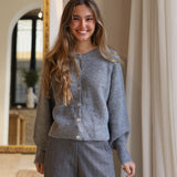 CARDIGAN CANALE BOTONES GRIS
