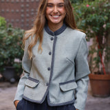 CHAQUETA SOFIA VERDE Y GRIS