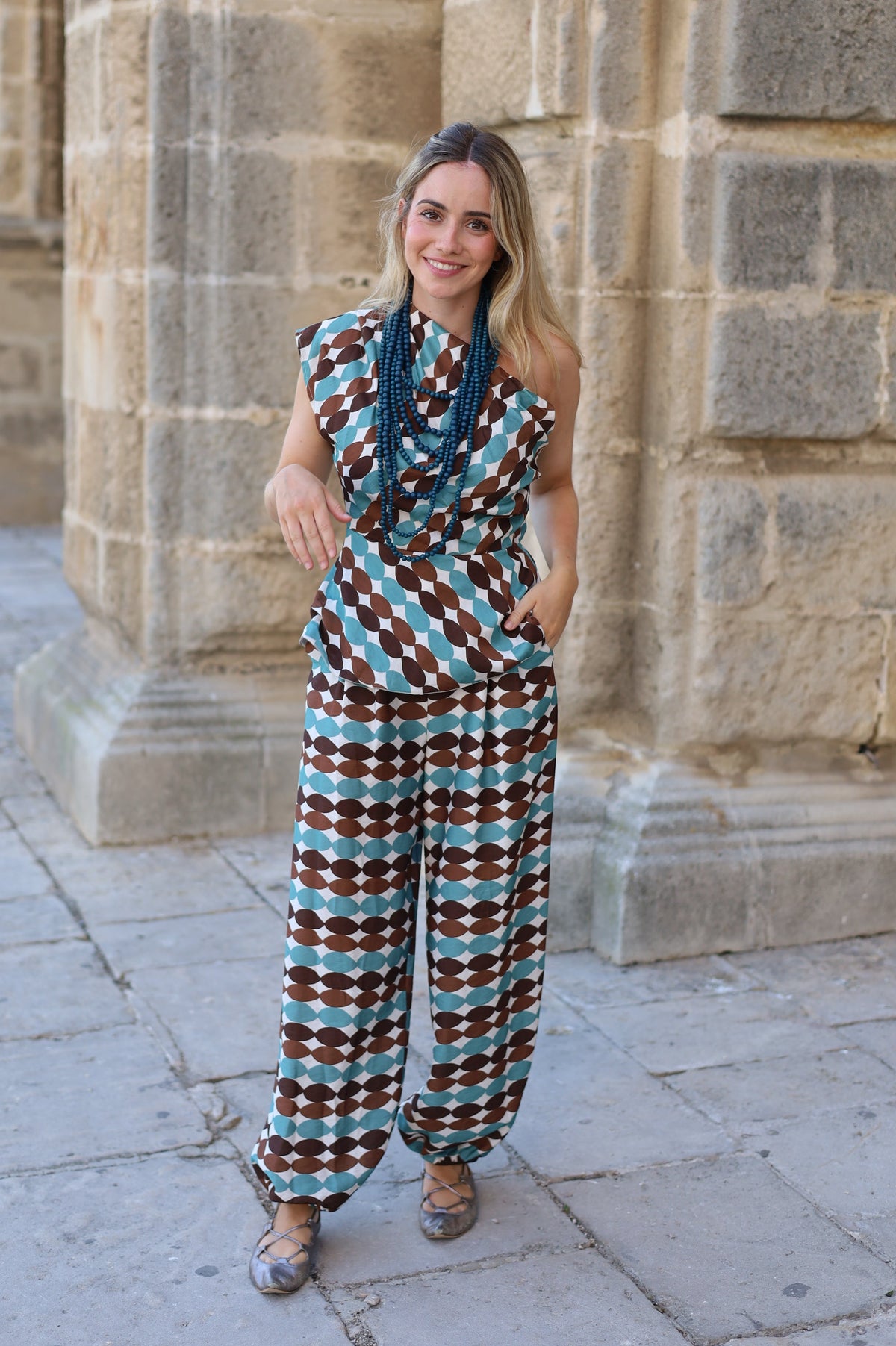 PANTALON SONIA ESTAMPADO AZUL