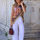 PANTALON LINO DESFLECADO