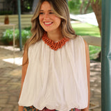BLUSA GLOBO ALGODON BLANCA