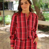 CHAQUETA LINO CUADROS