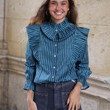 BLUSA CRISTINA PETROLEO