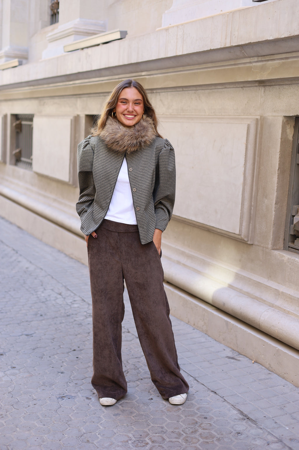 PANTALON PANA MARRON