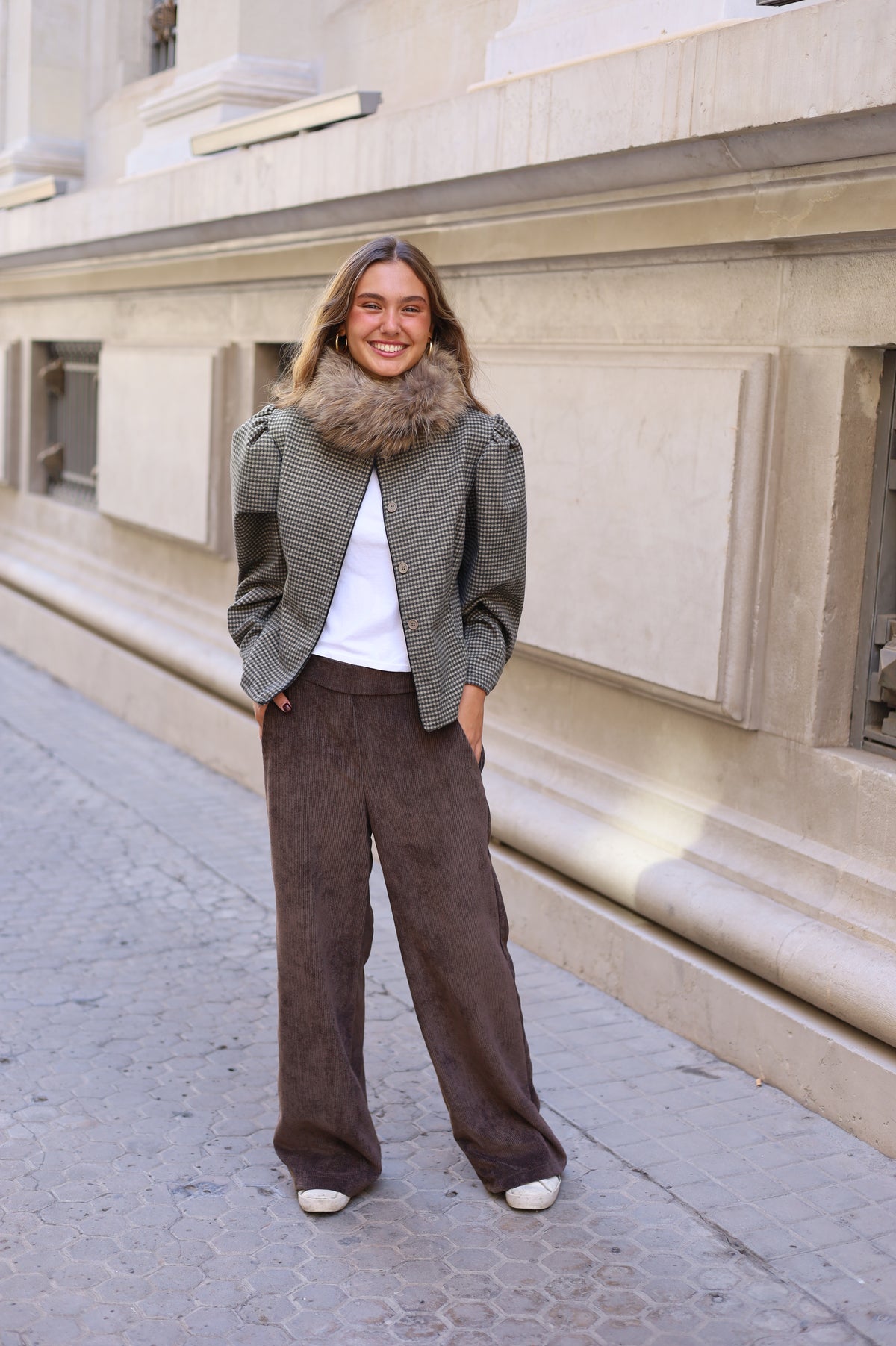 PANTALON PANA MARRON