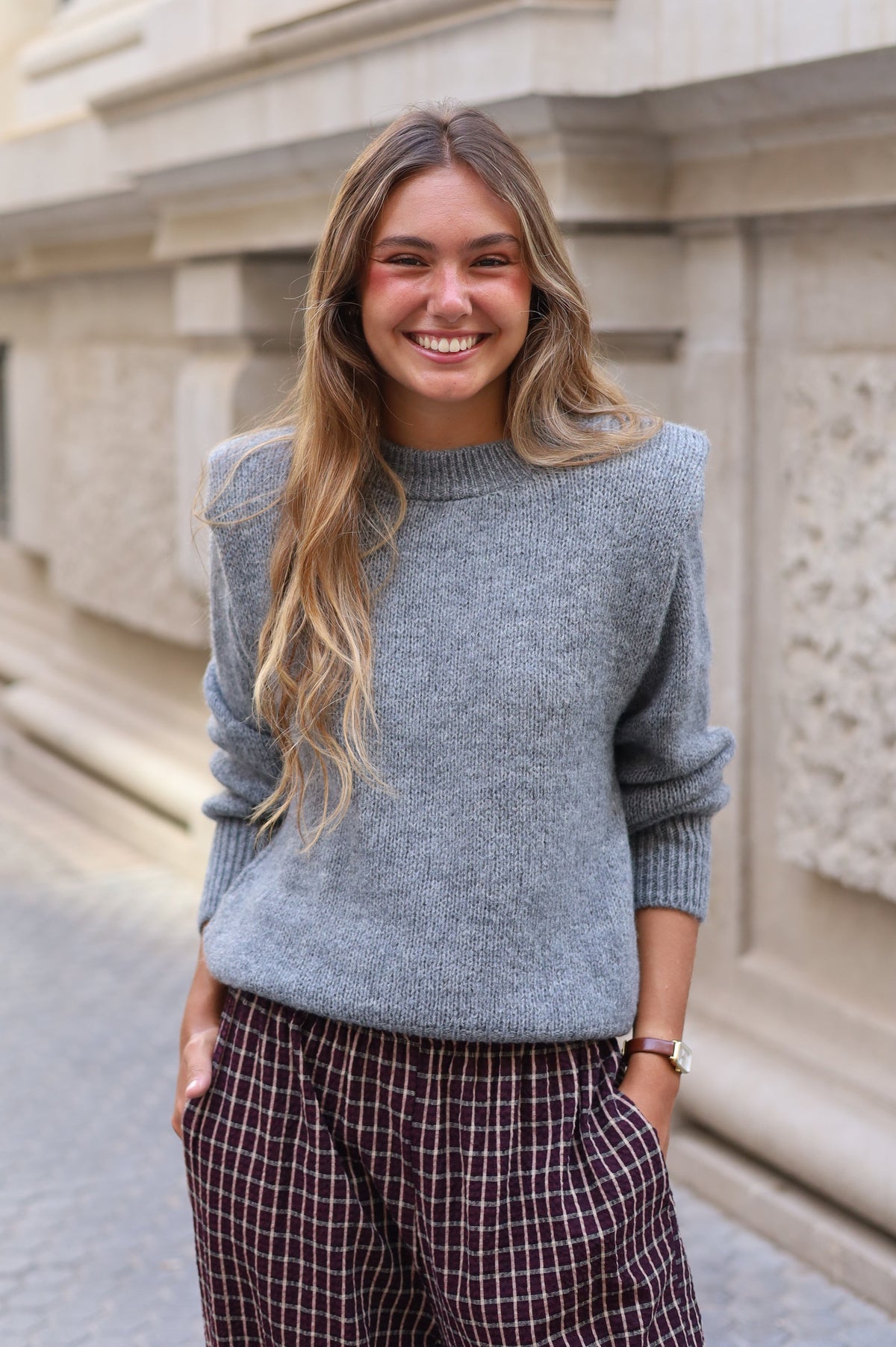 JERSEY HOMBRERAS GRIS ANTRACITA