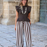 PANTALON CAMILA MARRON