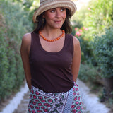 CAMISETA RIB MARRON