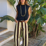 PANTALON RAYAS VERTICALES AMARILLO