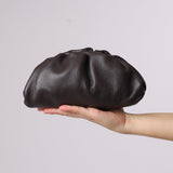 BOLSO CONCHA PIEL MARRON