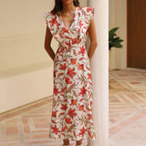 VESTIDO CLEMENTE ALERON FLORES CRUDO