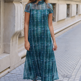 VESTIDO AINOA MANGA CORTA VERDE