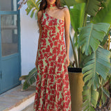 VESTIDO RAMOS ASIMETRICO CALDERO