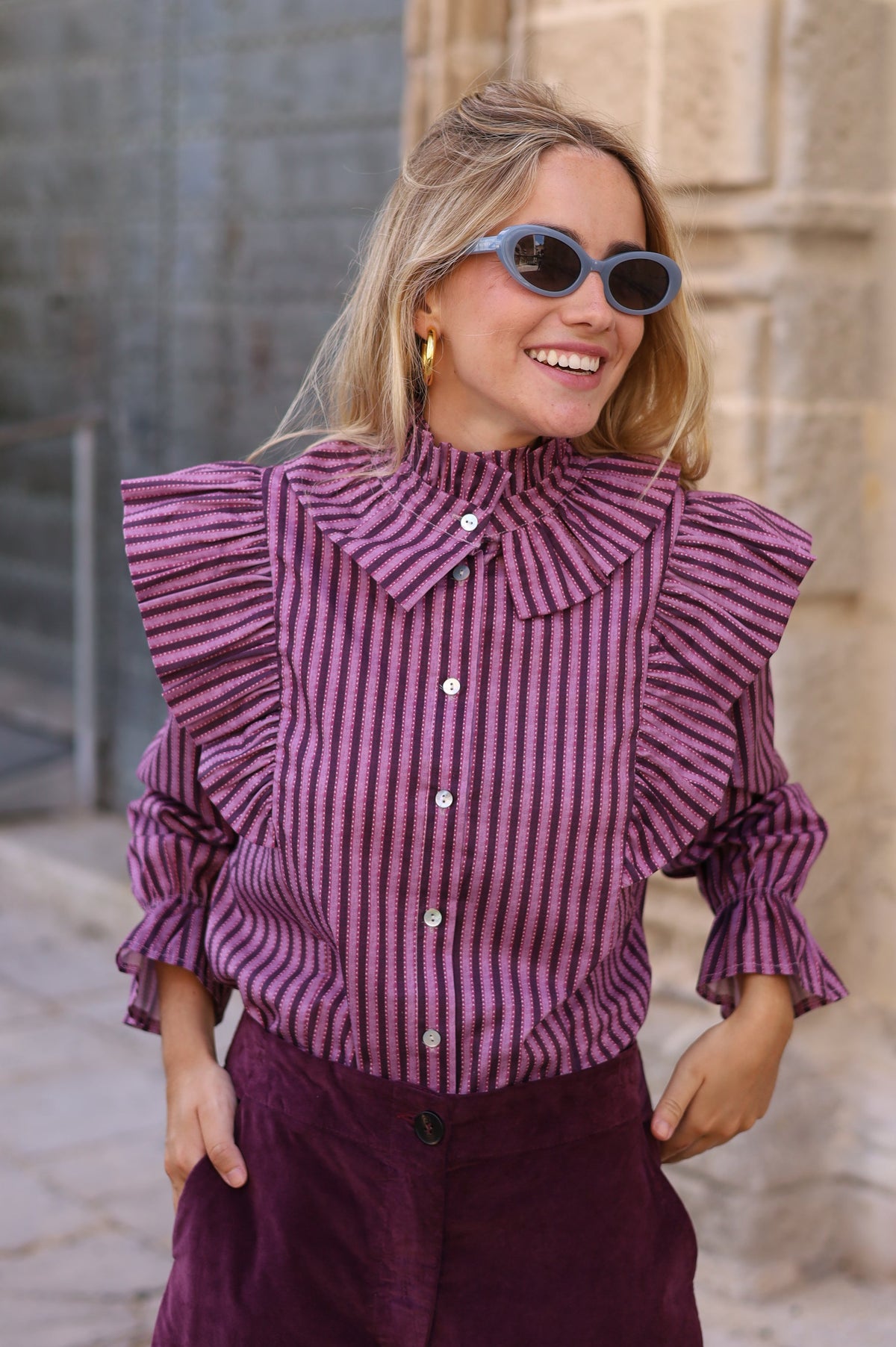 BLUSA CRISTINA MORADA