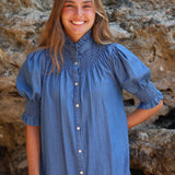 VESTIDO DENIM MANGA FAROL