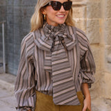 BLUSA LAZO VENECIA TOPO