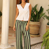 PANTALON CAMILA RAYAS VERDE
