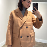 CHAQUETA DOBLE PAÑO CAMEL