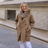 ABRIGO DOBLE PAÑO TOSTADO