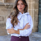 BLUSA ANGELA RAYAS BLANCA