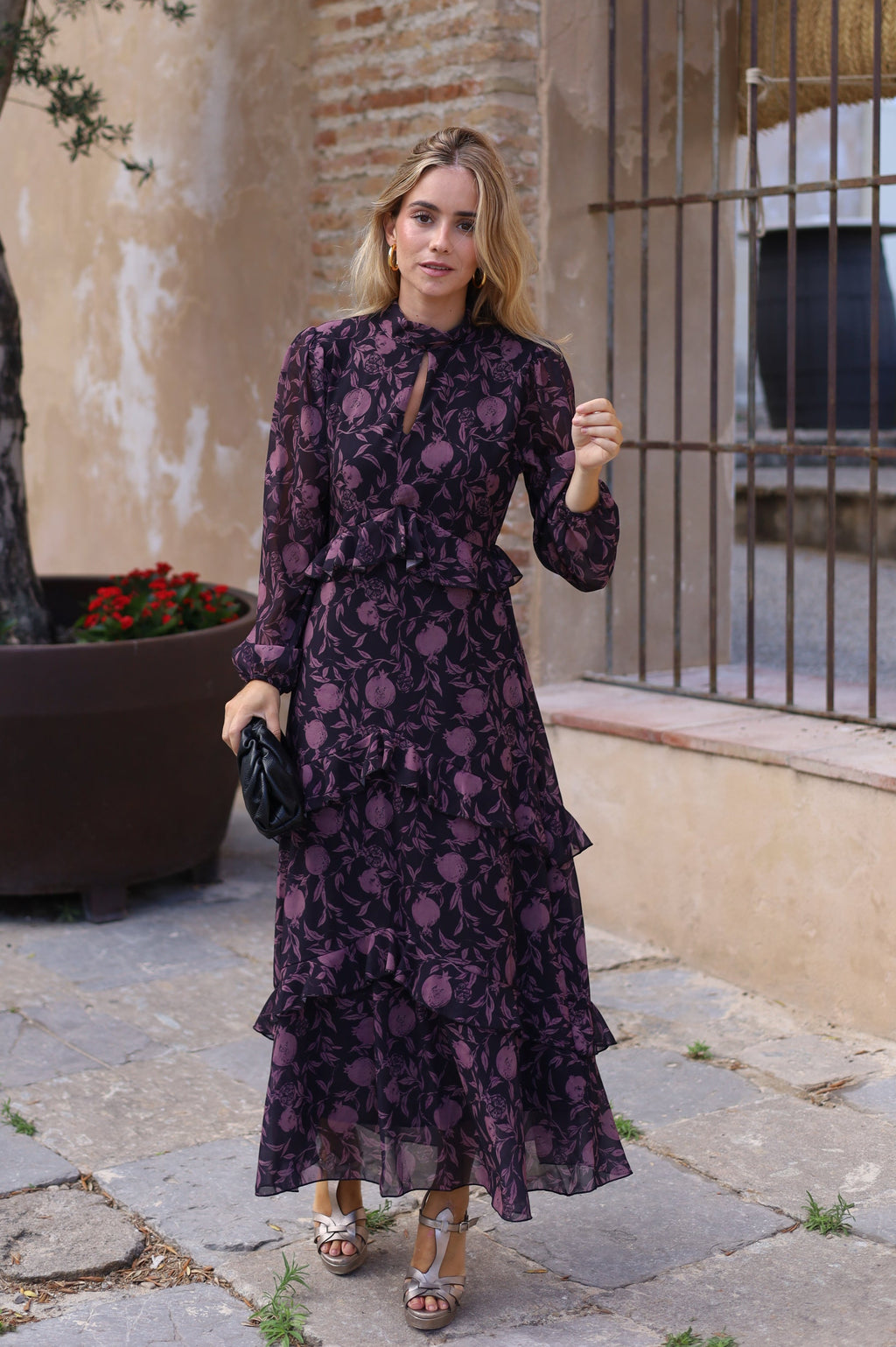 VESTIDO GRANADA GASA ROSA