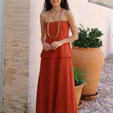 VESTIDO PALABRA DE HONOR CALDERO