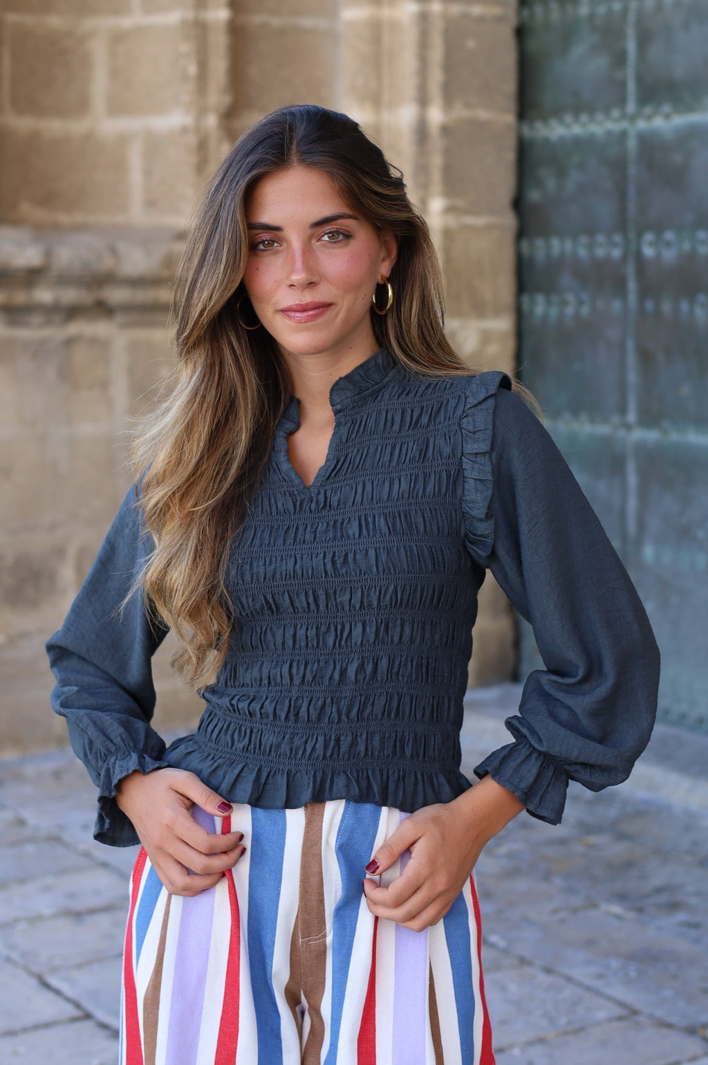 BLUSA NIDO ANTRACITA