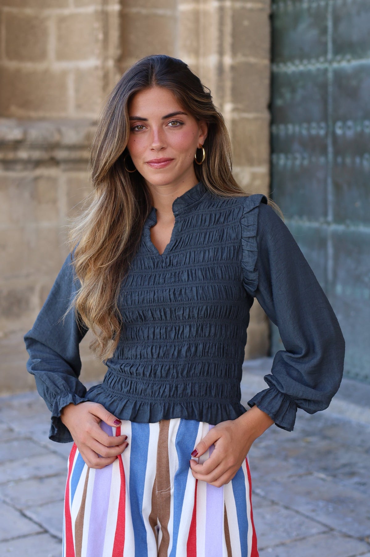 BLUSA NIDO ANTRACITA