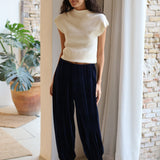 PANTALON BOMBACHO TERCIOPELO AZUL