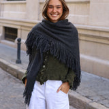 PONCHO FLECOS ANTRACITA