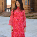 VESTIDO AINOA TUL FLORES