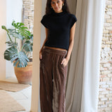 PANTALON ANCHO TERCIOPELO CAMEL