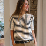 COLLAR BRILLO LARGO PLATEADO