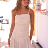 VESTIDO FRUNCES LINO