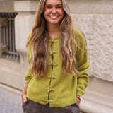 CHAQUETA PUNTO JAPO PISTACHO