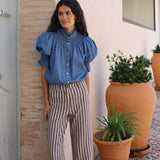 BLUSA MANGA FAROL DENIM