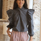 BLUSA CARMEN GRIS