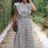 FALDA PATRICIA ROMBOS BLANCA