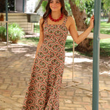 VESTIDO TIRANTES PALMERAS VERDE