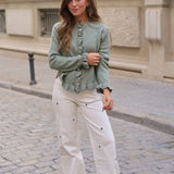 PANTALON VAQUERO ESTRELLA BLANCO