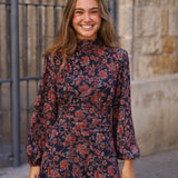VESTIDO PAPIRO PETROLEO