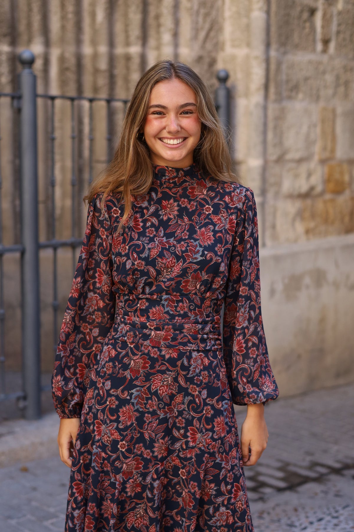 VESTIDO PAPIRO PETROLEO