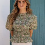 BLUSA CADIZ FRUNCES VERDE