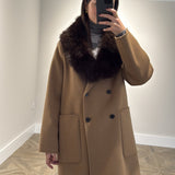 ABRIGO DOBLE PAÑO TOSTADO