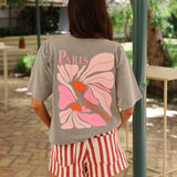SHORT RAYAS BLANCO Y ROSA