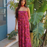 VESTIDO SHERRY FLORES VINO