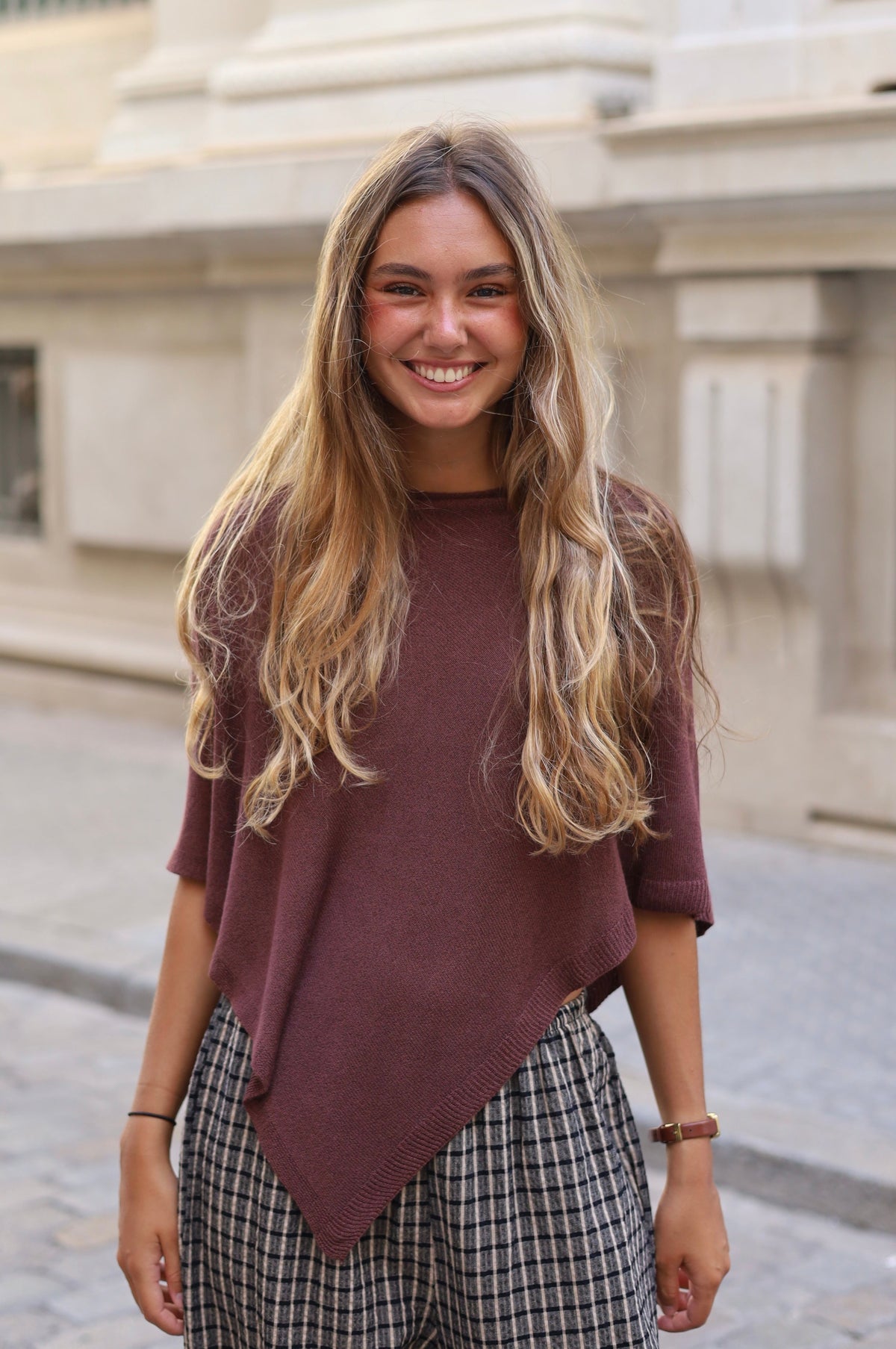 PONCHO PAULA MARRON